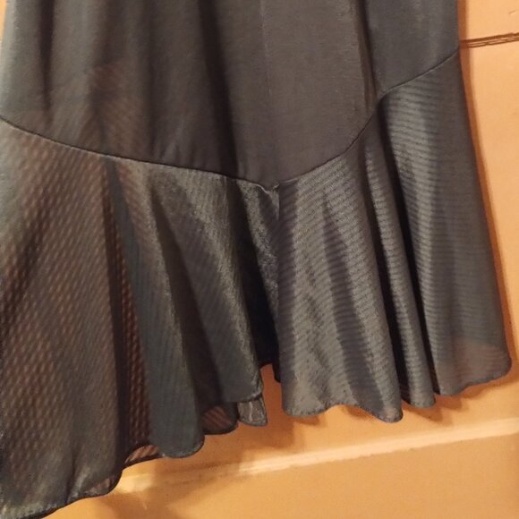 MEDIUM VINTAGE Lorraine LONG Slip Dress Black Lace Nylon Lingerie USA NIGHTGOWN - Picture 7 of 11